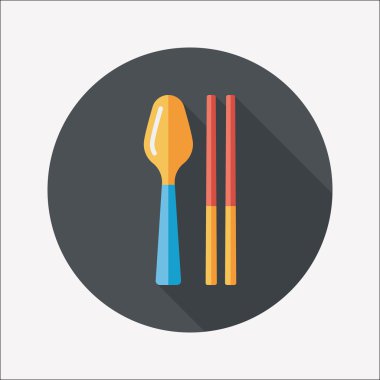 Uzun Gölge, eps10 sofra düz simgesiyle