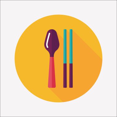 Uzun Gölge, eps10 sofra düz simgesiyle