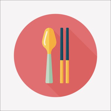 Uzun Gölge, eps10 sofra düz simgesiyle