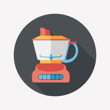 Uzun Gölge, eps10 ile mutfak eşyaları elektrikli meyve sıkacağı düz simgesi