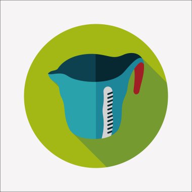 Uzun Gölge, eps10 Kupası düz simgesiyle ölçme mutfak eşyaları