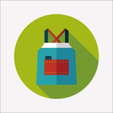 Uzun Gölge, eps10 ile mutfak önlük düz simgesi