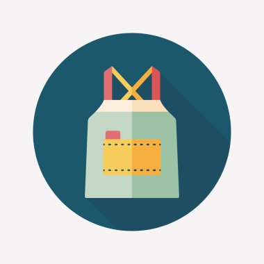 Uzun Gölge, eps10 ile mutfak önlük düz simgesi