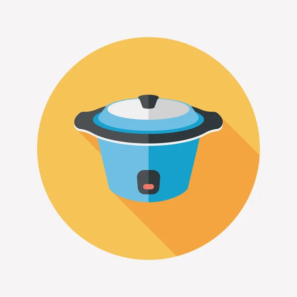 Batterie de cuisine icône plate avec ombre longue, eps10 — Image vectorielle