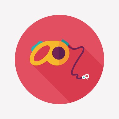 Evcil köpek uzun gölgeli düz simge, eps10