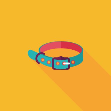 Uzun Gölge, eps10 ile evde beslenen hayvan köpek zincirleri düz simgesi