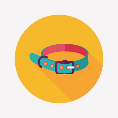 Uzun Gölge, eps10 ile evde beslenen hayvan köpek zincirleri düz simgesi