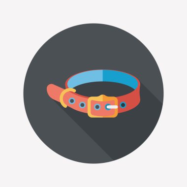 Uzun Gölge, eps10 ile evde beslenen hayvan köpek zincirleri düz simgesi