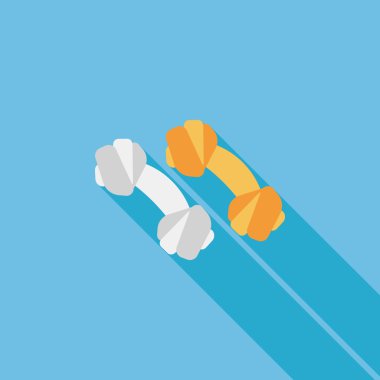 Uzun Gölge, eps10 ile evde beslenen hayvan kemik düz simgesi