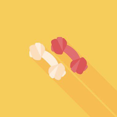 Uzun Gölge, eps10 ile evde beslenen hayvan kemik düz simgesi