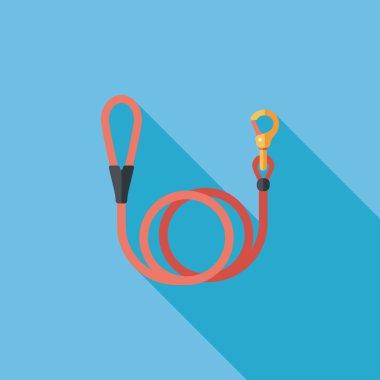 Evcil köpek uzun gölgeli düz simge, eps10