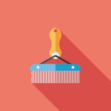 Uzun Gölge, eps10 ile evde beslenen hayvan köpek fırça düz simgesi