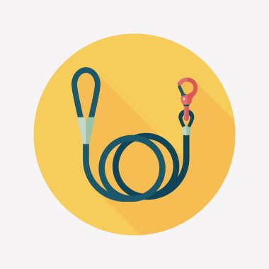 Evcil köpek uzun gölgeli düz simge, eps10