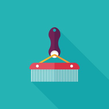 Uzun Gölge, eps10 ile evde beslenen hayvan köpek fırça düz simgesi