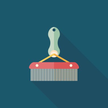 Uzun Gölge, eps10 ile evde beslenen hayvan köpek fırça düz simgesi