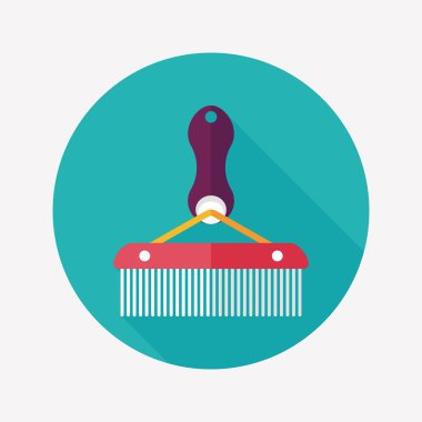 Uzun Gölge, eps10 ile evde beslenen hayvan köpek fırça düz simgesi