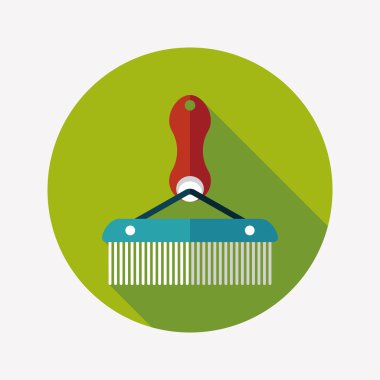 Uzun Gölge, eps10 ile evde beslenen hayvan köpek fırça düz simgesi