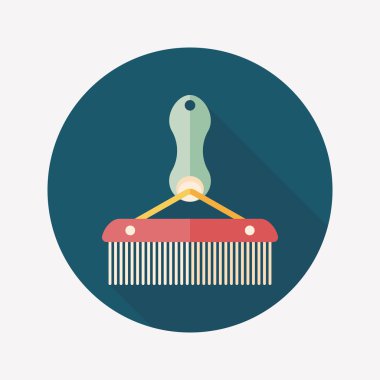 Uzun Gölge, eps10 ile evde beslenen hayvan köpek fırça düz simgesi