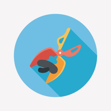 Uzun Gölge, eps10 ile evde beslenen hayvan makas düz simgesi