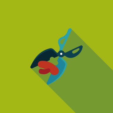 Uzun Gölge, eps10 ile evde beslenen hayvan makas düz simgesi