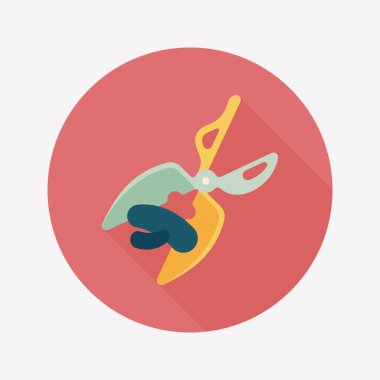 Uzun Gölge, eps10 ile evde beslenen hayvan makas düz simgesi