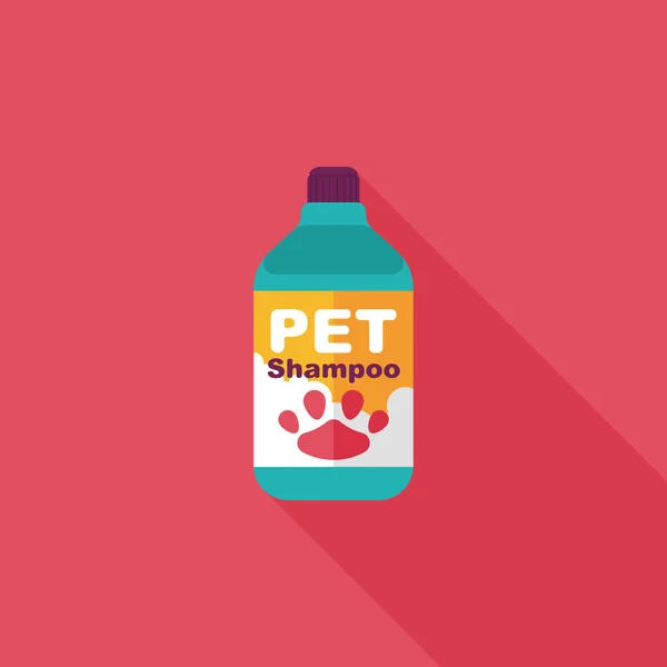 Pet shampoo flat icon with long shadow,eps10 — Stock Vector