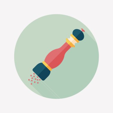 Uzun Gölge, eps10 ile mutfak eşyaları biber şişe düz simgesi