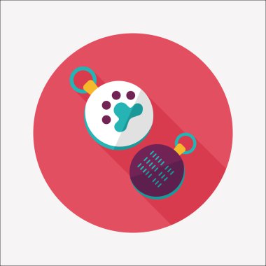 Uzun Gölge, eps10 ile evde beslenen hayvan etiketi düz simgesi