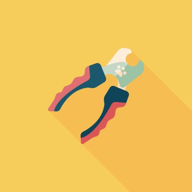 Uzun Gölge, eps10 ile hayvan tırnak makası düz simgesi