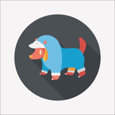 Evde beslenen hayvan giyim uzun gölge, eps10 düz simgesiyle