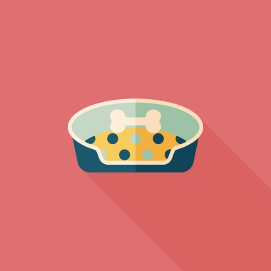 Uzun Gölge, eps10 ile evde beslenen hayvan yatak düz simgesi