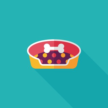 Uzun Gölge, eps10 ile evde beslenen hayvan yatak düz simgesi