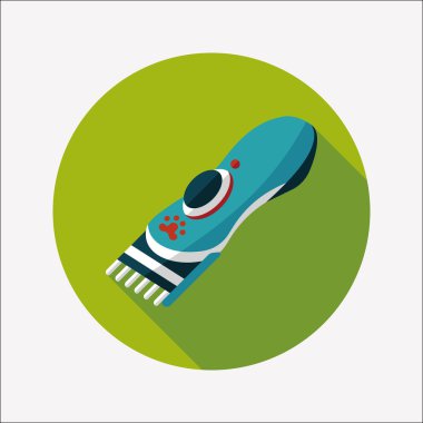 Uzun Gölge, eps10 ile evde beslenen hayvan tıraş makinesi düz simgesi