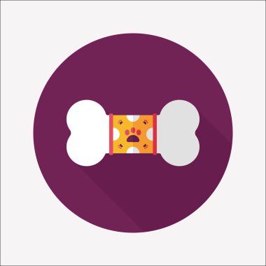 Uzun Gölge, eps10 ile evde beslenen hayvan kemik düz simgesi