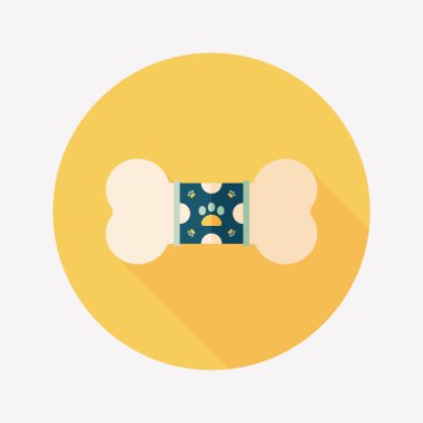 Uzun Gölge, eps10 ile evde beslenen hayvan kemik düz simgesi