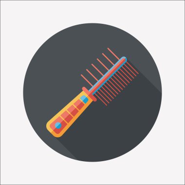 Uzun Gölge, eps10 ile evde beslenen hayvan köpek fırça düz simgesi