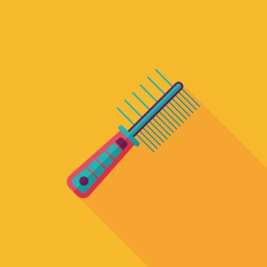 Uzun Gölge, eps10 ile evde beslenen hayvan köpek fırça düz simgesi