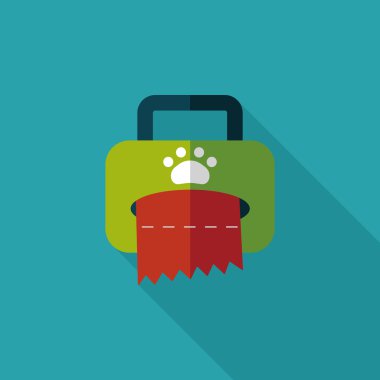 Evde beslenen hayvan stili doku uzun gölge, eps10 büyük düz simgesi