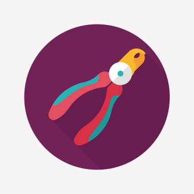 Uzun Gölge, eps10 ile hayvan tırnak makası düz simgesi