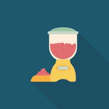 Uzun Gölge, eps10 ile evde beslenen hayvan köpek gıda düz simgesi