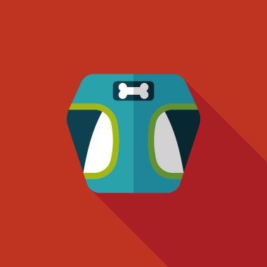 Evde beslenen hayvan giyim uzun gölge, eps10 düz simgesiyle