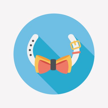 Uzun Gölge, eps10 ile evde beslenen hayvan köpek zincirleri düz simgesi