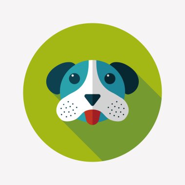 Uzun Gölge, eps10 ile evde beslenen hayvan köpek düz simgesi