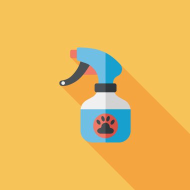 Uzun Gölge, eps10 ile evde beslenen hayvan şampuan düz simgesi