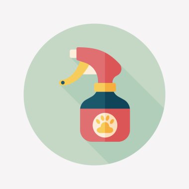 Uzun Gölge, eps10 ile evde beslenen hayvan şampuan düz simgesi