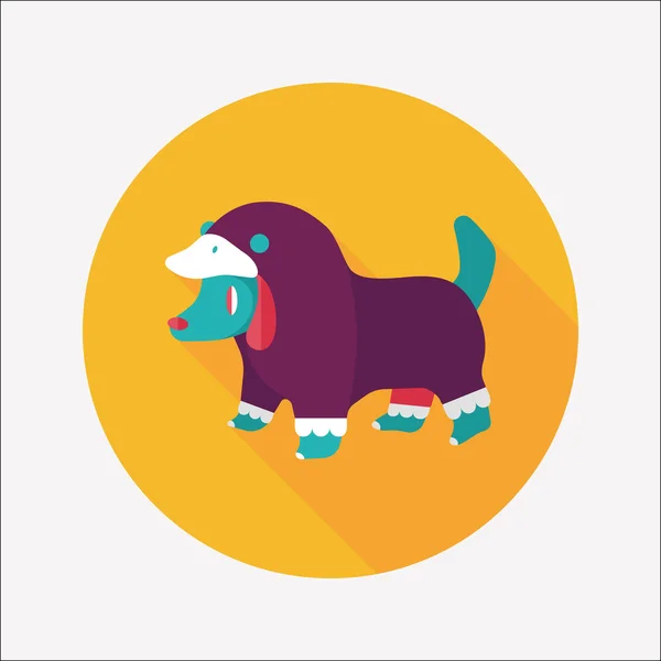 Ropa para mascotas icono plano con sombra larga, eps10 — Vector de stock