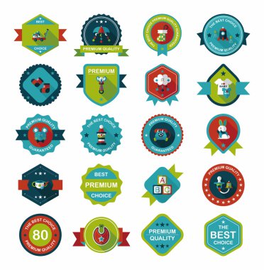 Bebek rozet afiş tasarım düz arka plan ayarlamak, eps10