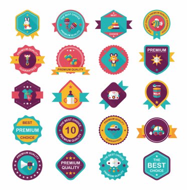 Bebek rozet afiş tasarım düz arka plan ayarlamak, eps10