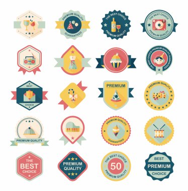 Doğum günü kartı afiş tasarım düz arka plan hazır, eps10