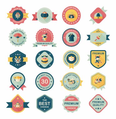 Çin yeni yılı poster düz afiş tasarım düz arka plan belirleme, 